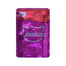Cibo per gatti Whiskas Classic Meals Pollo Carne di vitello Agnello Uccelli 80 x 85 g