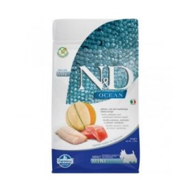mangime Farmina N&D Ocean Adulto Melone Salmone Pesce Baccalà 800 g