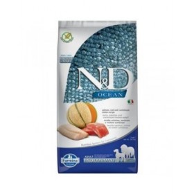 mangime Farmina N&D Adulto Melone Salmone Pesce Baccalà 12 kg