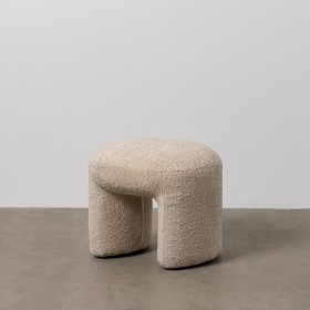 Puff Beige Poliestere 46 X 44 X 41 CM