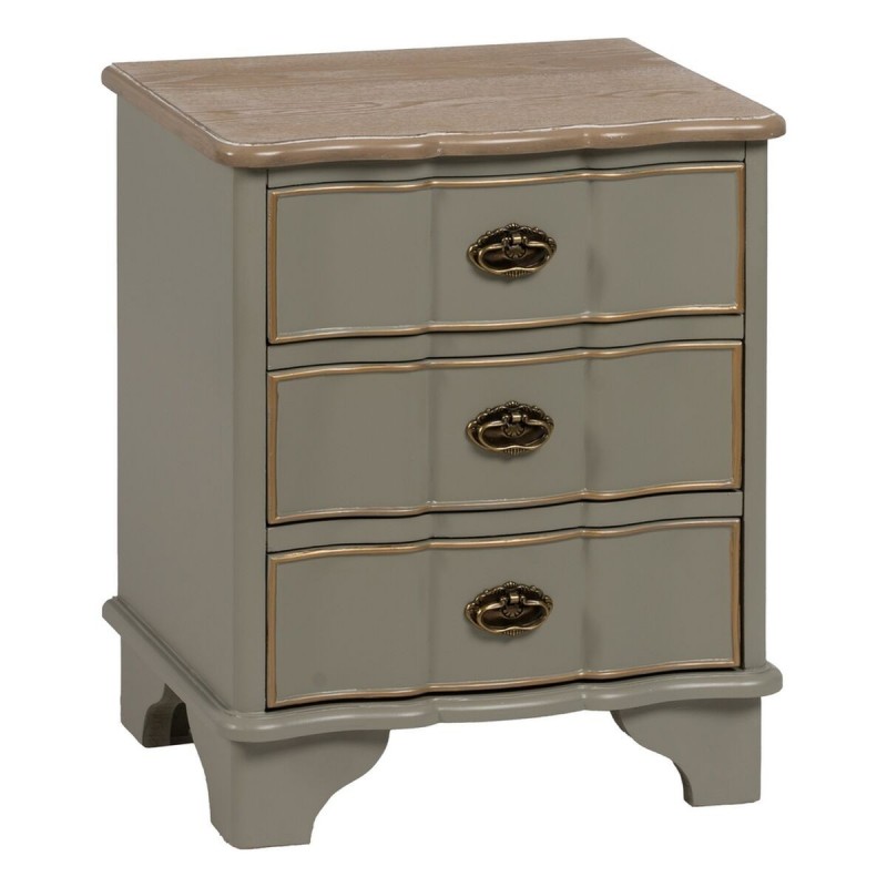 Comodino Naturale Legno di abete Legno MDF 50 x 35 x 60 cm