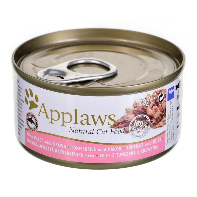 Cibo per gatti Applaws Tuna fillet with prawn in broth Pesce Gamberi 70 g