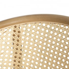 Sedia da Sala da Pranzo Naturale Legno Rattan 56 X 58 X 77 CM