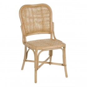 Sedia da Sala da Pranzo Naturale Rattan 51 X 62 X 89 CM