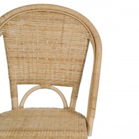 Sedia da Sala da Pranzo Naturale Rattan 50 X 56 X 88 CM