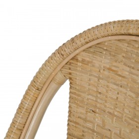 Sedia da Sala da Pranzo Naturale Rattan 50 X 56 X 88 CM
