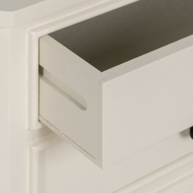 Comodino Bianco Legno di pino Legno MDF 43 X 33 X 60 CM