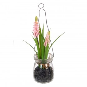 Pianta Decorativa Poliestere Polietilene Ferro 5,5 X 5,5 X 21 CM