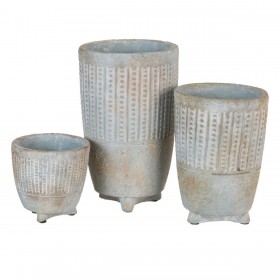 Vaso Grigio Cemento 12,5 X 12,5 X 16 CM