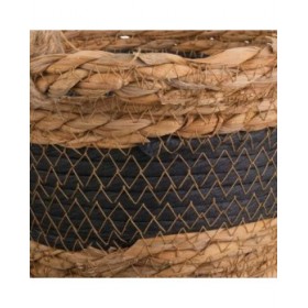 Set di Cesti Alexandra House Living Nero Fibra naturale 26 x 19 x 26 cm 22 x 16,5 x 22 cm 18 x 14,5 x 18 cm Riattaccare 3 Pezzi