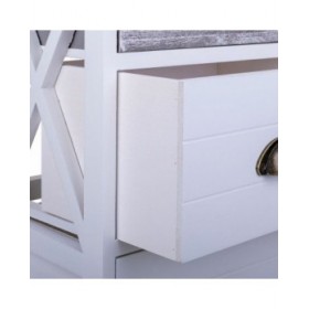 Cassettiera Alexandra House Living Bianco Legno di paulownia Legno MDF 25 x 76 x 35 cm