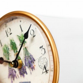 Orologio da Parete Crema PVC Ferro 16 x 16 x 17 cm