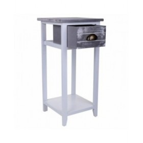 Comodino Alexandra House Living Bianco 30 x 63 x 30 cm
