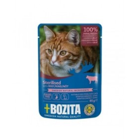 Cibo per gatti Bozita trozos de gelatina de ternera Carne di manzo e vitello 85 g