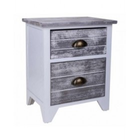 Comodino Alexandra House Living Bianco 28 x 45 x 38 cm