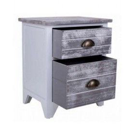 Comodino Alexandra House Living Bianco 28 x 45 x 38 cm