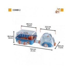 Gabbia Ferplast Combi 2 Plastica 79,5 x 29,5 x 29,5 cm