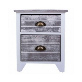 Comodino Alexandra House Living Bianco 28 x 45 x 38 cm