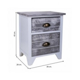 Comodino Alexandra House Living Bianco 28 x 45 x 38 cm