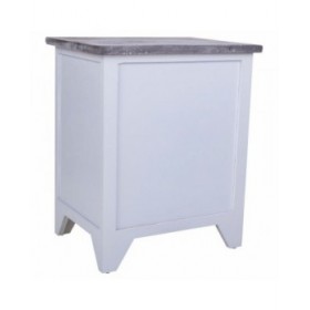 Comodino Alexandra House Living Bianco 28 x 45 x 38 cm