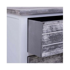 Comodino Alexandra House Living Bianco 28 x 45 x 38 cm