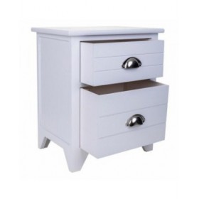 Comodino Alexandra House Living Bianco 28 x 45 x 38 cm