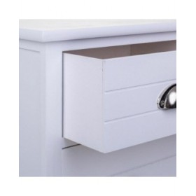 Comodino Alexandra House Living Bianco 28 x 45 x 38 cm