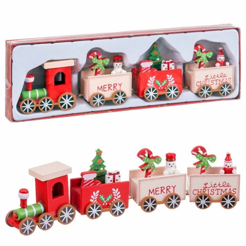 Decorazione Natalizia Multicolore Treno 24,5 x 6,5 x 3 cm