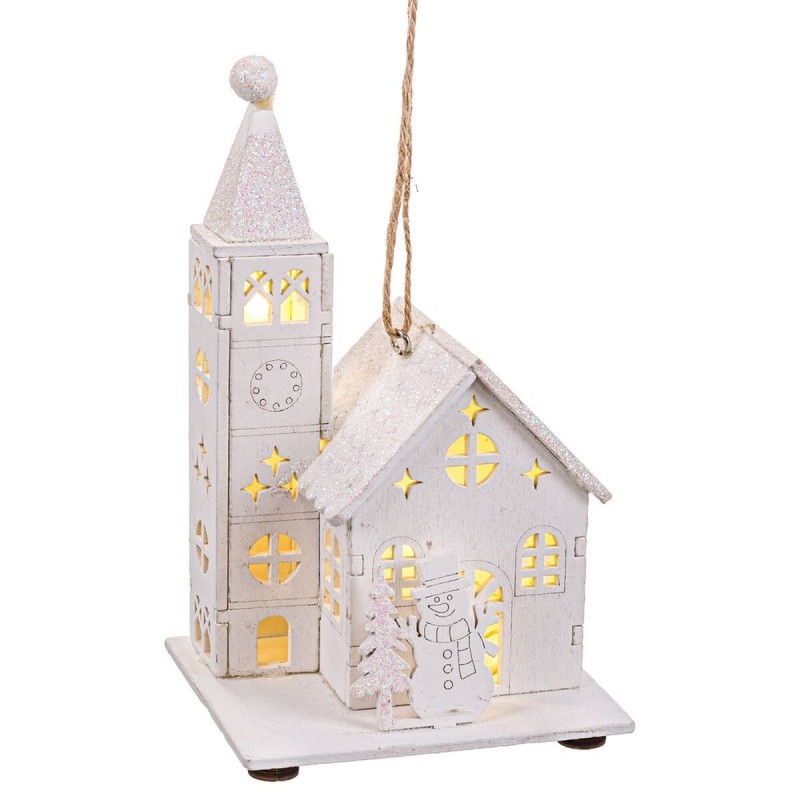 Decorazione Natalizia Bianco Chiesa 8,5 x 7,5 x 14,5 cm