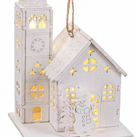 Decorazione Natalizia Bianco Chiesa 8,5 x 7,5 x 14,5 cm