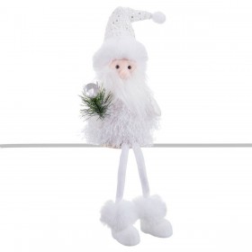 Decorazione Natalizia Bianco Babbo Natale 14 x 13 x 43 cm