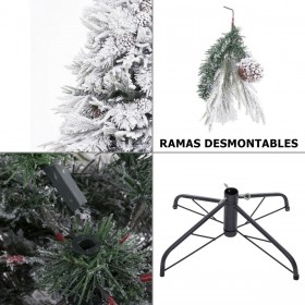 Albero di Natale PVC Polietilene Ananas Nevoso 90 x 90 x 210 cm