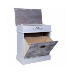 Scarpiera Alexandra House Living Bianco 28 x 58 x 50 cm 1 cassetto