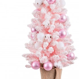 Albero di Natale Rosa PVC Fiori Palle 30 x 30 x 90 cm
