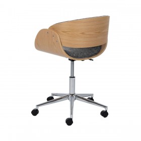 Sedia da Ufficio Grigio Naturale 59 x 64 x 88 cm
