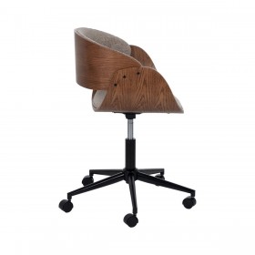 Sedia da Ufficio Marrone Nero Beige 59 x 64 x 88 cm