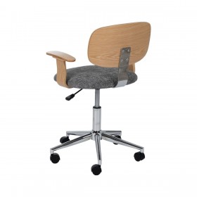 Sedia da Ufficio Grigio Naturale 60 x 60 x 89 cm