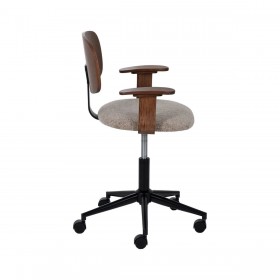 Sedia da Ufficio Marrone Nero Beige 60 x 60 x 89 cm