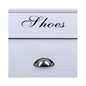 Scarpiera Alexandra House Living Bianco 28 x 58 x 50 cm 1 cassetto