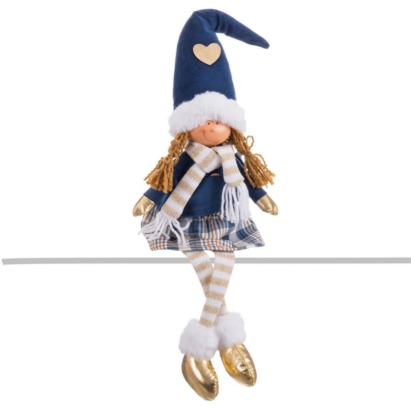 Decorazione Natalizia Azzurro Bambina 15 x 10 x 62 cm