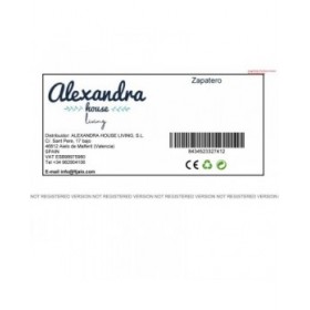 Scarpiera Alexandra House Living Bianco 28 x 58 x 50 cm 1 cassetto