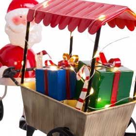 Decorazione Natalizia Multicolore Pacco Regalo Babbo Natale 24,5 x 8,5 x 20 cm