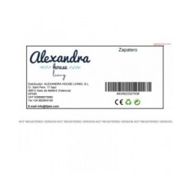 Scarpiera Alexandra House Living Bianco 28 x 98 x 50 cm 2 cassetti