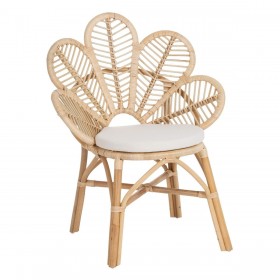 Sedia da Sala da Pranzo Naturale Rattan 76 x 68 x 91 cm