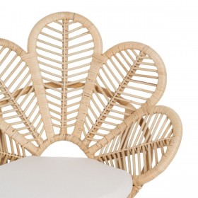 Sedia da Sala da Pranzo Naturale Rattan 76 x 68 x 91 cm