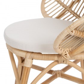 Sedia da Sala da Pranzo Naturale Rattan 76 x 68 x 91 cm
