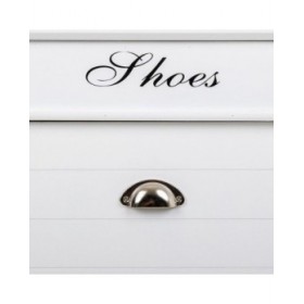 Scarpiera Alexandra House Living Bianco 28 x 98 x 50 cm 2 cassetti