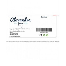 Scarpiera Alexandra House Living Bianco 28 x 98 x 50 cm 2 cassetti