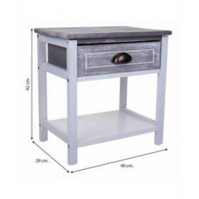 Comodino Alexandra House Living Bianco 29 x 42 x 40 cm