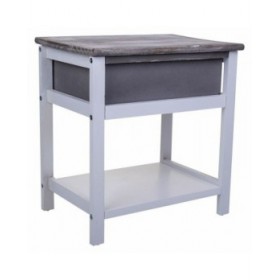 Comodino Alexandra House Living Bianco 29 x 42 x 40 cm